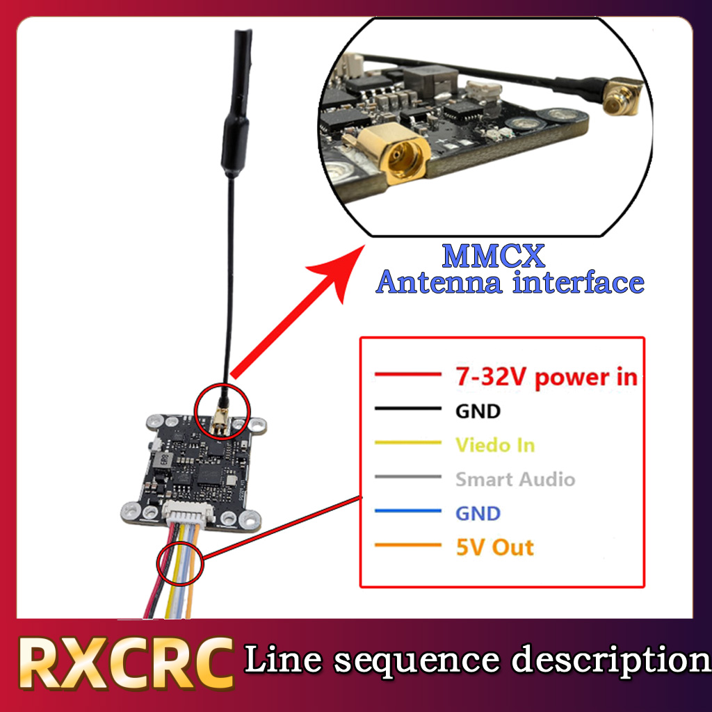 RXCRC 5.8G Module 48CH 1.6W VT - огляд і ціна Fpv Drone Camera