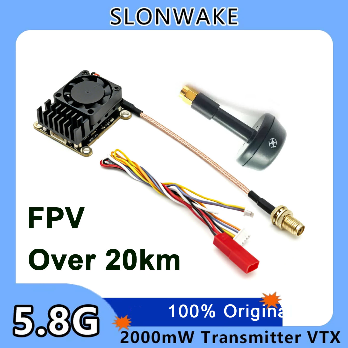 New upgrade 5.8Ghz 2W adjustab - огляд і ціна Fpv Drone Vtx